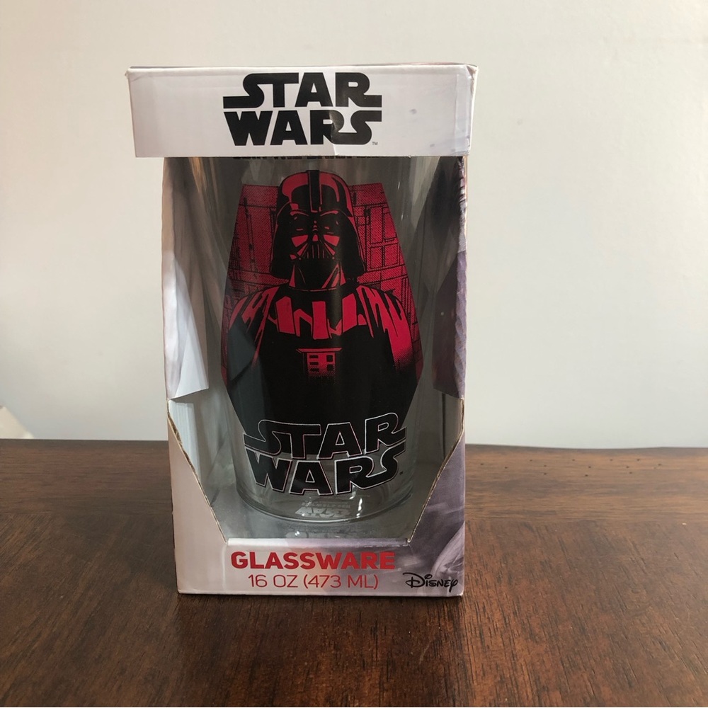 Star Wars Glassware Darth Vader Join The Dark Side graphics. 16oz - Picture 1 of 7